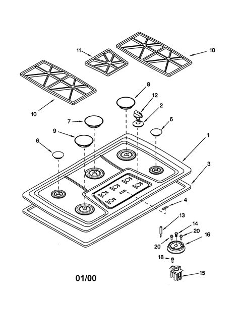 kitchenaid gas stove repair part